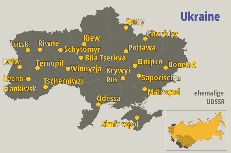 Ukraine-Karte